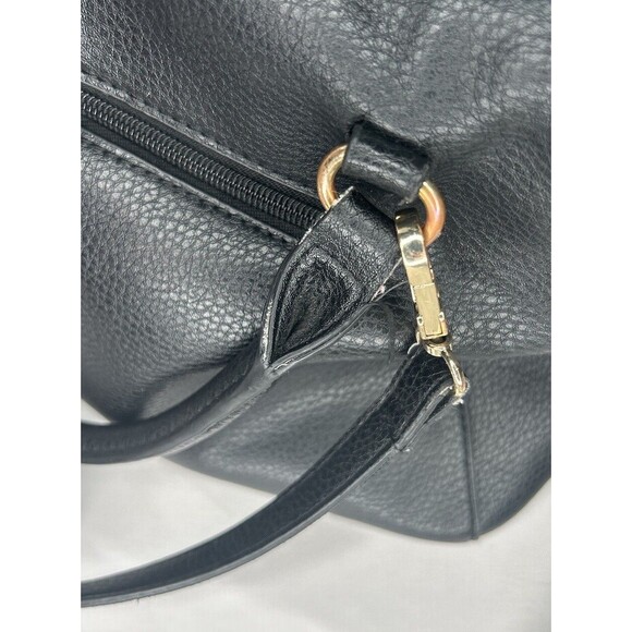 Anne Klein Faux Leather Handbag With Adjustable Removable Strap Black - Picture 7 of 8